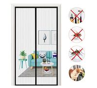 AMZERO Moustiquaire Porte MagnéTique Rideau Anti Mouche Porte Anti Insecte Mouche Moustique sans Percer pour Couloirs, Portes, Patio - Noir 70x200cm(28x79inch)