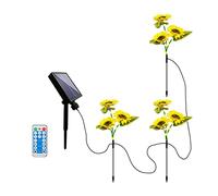 AMZLORD 3 têtes tournesol lumière au sol étanche LED solaire Durable contrôle automatique Festival décoration pour la maison jardin