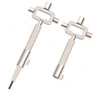 AMZSKU 2 Pièces e Construction, Clef Carré, Clef Passe Partout, avec Échelle De Mesure De La Longueur des Cylindres, Alliage De Zinc