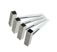 AMZSKU 4 Pcs Dresseur de Meule Diamant avec Manche Antidérapant pour Meuler les Meules d'Ébavurage, Tête 45 x 10 mm
