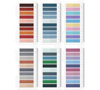 AMZSKU Lot de 1200 Onglets de Notes Autocollantes, 6 Styles, Marqueurs Pastel Avec Règle pour Marquage et Marque-Page (A-1200 Pièces)