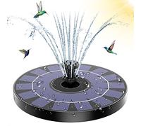 AMZtime Fontaine Solaire Exterieure de Jardin 3,5W Pompe Bassin Solaire avec 10 Buses pour Décoration Jardin, Bassins D'agrément, Bassin Bain Oiseaux Exterieur, Abreuvoir Oiseaux
