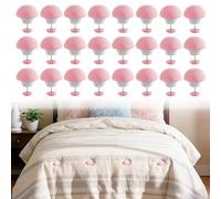 Amztour 24 Pcs Pince Couette Attache Couette Housse Fixation Clip de Maintien Édredon Fixation Bouger Clips de Champignons Anti-Dérapant pour Organiser Les Drap de Lit Rideaux Vêtements(Rose)