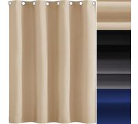 AMZYU Rideau Thermique Isolant, 60 x 180 cm Couleur Pure Anti UV Rideau Extérieur Terrasse Décoration Maison Plusieurs Tailles Lavable, Couleur Crème