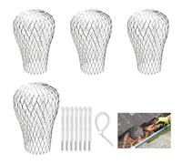 AN-WATTY 8 pièces Filtre Gouttiere, Crapaudine de Gouttière Galvanisée, Alliage D'aluminium, Convient Pour un Diamètre de 3 à 15 cm