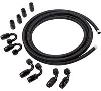 AN8 -8AN Nylon Acier TressšŠ Ligne O IL + Raccord ExtršŠmitšŠ de tuyau Adaptateur NOUVEAU