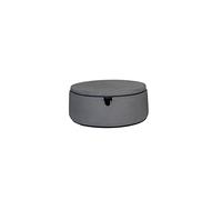 anaan BO Cendrier Extérieur de Table avec Couvercle en Béton Rond Ø 9 cm | Cendrier Extérieur & Intérieur: Robuste pour Balcon, Jardin & Terrasse. Avec Plateau en Inox pour un Nettoyage Facile.