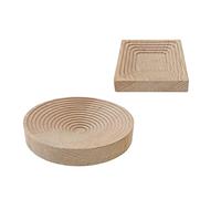 anaan Kare Vide Poche Entree Plateau en Bois Rond Carre Decoratif Salon | Coupelle porte-bijoux pour t bougies. Organisateur de table de nuit, hêtre massif.