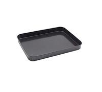 Anaan Plateau Métal Acier Inoxydable pour Bijoux, Bougie, Café, Déjeuner - Rectangulaire 25x19x2.5 cm (Noir)