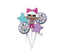 Anagram- Bouquet 5 Ballons LOL Surprise, Multicolore, 7A3844701
