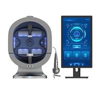 Analyseur Cutané Multi-spectral Miroir Magique Pour Peau Ia à 3 Caméras | écran Tactile Réglable En Hauteur 21,5 Pouces, évaluation Du Visage Et Du Cuir Chevelu