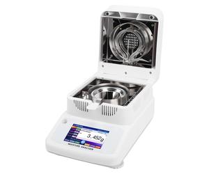 Analyseur d'eau halogène de 120g, écran tactile de 5 pouces, mesure du taux d'eau et du taux d'halogène pour l'alimentation animale et végétale (maïs, etc.). Précision : 0,002g. Prise européenne, 220V
