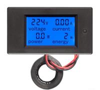 Analyseur pour puissance AC avec pour affichage Tension Courant | pour alarme surcharge réglable, écran LCD large, mesure tension et courant, protection électrique