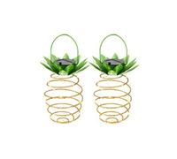 Ananas solaire de jardin Lampe étanche Lumières extérieur chaud Blanc Home Décor 2PCS_Home152 Blanc G