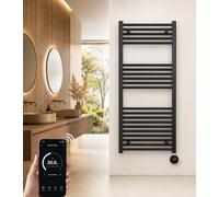 anapont Radiateur de salle de bain électrique ANA-TIME WiFi 1175 h x 600 l avec contrôle de la température ambiante, radiateur sèche-serviettes, fonction minuterie, chauffage de salle de bain