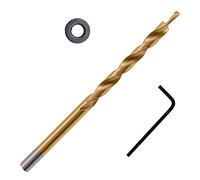 Anawakia Foret étagé HSS de 9mm 9.5mm avec trou de poche et col de butée de profondeur (9.5mm,or)