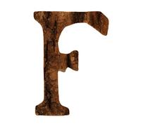 Anawakia Lettres en Bois A B C D E F G H I J K L M N O P Q R S T U V W X Y Z Vintage Écorce de Bois Massif Bois Numéro Chiffres & 0 1 2 3 4 5 6 7 8 9 Décoration Rétro DIY (F)