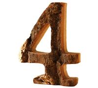 Anawakia Lettres en Bois A B C D E F G H I J K L M N O P Q R S T U V W X Y Z Vintage Écorce de Bois Massif Bois Numéro Chiffres & 0 1 2 3 4 5 6 7 8 9 Décoration Rétro DIY (4)