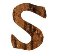 Anawakia Lettres en Bois A B C D E F G H I J K L M N O P Q R S T U V W X Y Z Vintage Écorce de Bois Massif Bois Numéro Chiffres & 0 1 2 3 4 5 6 7 8 9 Décoration Rétro DIY (S)