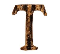 Anawakia Lettres en Bois A B C D E F G H I J K L M N O P Q R S T U V W X Y Z Vintage Écorce de Bois Massif Bois Numéro Chiffres & 0 1 2 3 4 5 6 7 8 9 Décoration Rétro DIY (T)