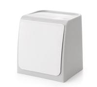 Anawakia Mini Poubelle Murale Suspendue en PP Amovible pour Cuisine, Salle de Bain, WC, Bureau (Gris)