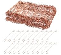 ANBEEISS 250 Pcs Liens à Boucles Galva, 1,0 mm x 160 mm Attaches de Fils de Liaison en béton avec œillet, Fil à Doubles Boucles pour Machine à Liage Machine à Tordre