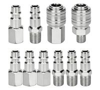 ANBOO 10 Pièces Raccord Rapide Air Comprimé 1/4" BSP - Raccord Pneumatique Européen Euro Coupleur Homme Femme pour Compresseur d'Air, Outils Pneumatiques, Tuyau d’Air