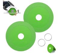ANBOO 2PCS Disque Diamant 125mm Ø22,23mm, Vert pour verre et céramique | Lame ultra tranchante, adapté à porcelaine, jade et matériaux durs