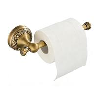 ANBOO Porte-rouleau de papier toilette en laiton brossé, support mural vintage doré avec vis dissimulées, laiton antique résistant à la rouille, bronze brossé, pour salle de bain, cuisine