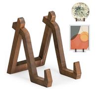 ANBOXIT Support Assiette Decorative en Bois - 20,3 cm, Porte Assiette | Porte Assiette de Table, Presentoir Cadre Photo, Petit Chevale - 1 Pièce