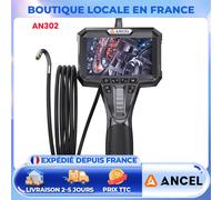 ANCEL AN302 Endoscope double caméra Endoscope articulé bidirectionnel avec 7 LED outil d'inspection HD multifonctionnel AN302