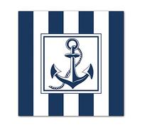 Anchor serviette bleu/motif ancre bleu/blanc 20 serviettes par paquet