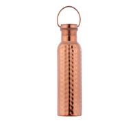 ANCIENTIMPEX Bouteille d'eau martelée en cuivre pur avec poignée de transport - 600 ml | Bouteille d'eau ayurvédique anti-fuite sans joint pour la santé, la désintoxication et l'hydratation