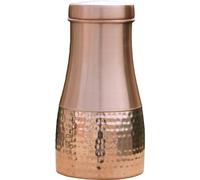 ANCIENTIMPEX Carafe de chevet en cuivre pur pour les bienfaits de l'Ayurveda - Capacité - 1 litre (33,81 US Fluid Ounce) (uni et martelé)