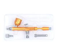 ANCLLO Pistolet aérographe à double action, à alimentation par gravité, avec buse de 0,3 mm, pinceaux de décoration de gâteaux pour manucure et ongles, avec t paille