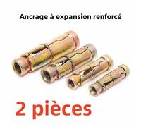 Ancrage à expansion pour béton à cale, robuste, à manchon unique, trois pièces, M6 M8 M10 M12, lot de 2