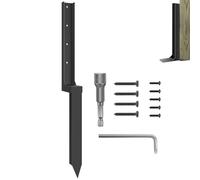Ancrage au sol pour poteaux de clôture - Kit de réparation pour stabilisation au sol - Supports de poteau pour clôtures - Pour jardin, arrière-cour, pelouse, terrasse, paysage et