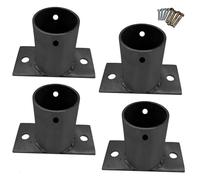 Ancrage de base de poteau en acier inoxydable, support de portail robuste pour terrasse, balustrade, pergola, balustrade avec boulons d'extension et vis pour bois, béton, sol, support extérieur