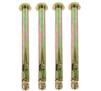 Ancrage Moleté 4 Pièces M12x150 en Acier au Carbone | Fixation Solide, Pose Facile, Diamètre Tige 12mm, Écrou et Rondelle, Murs Brique