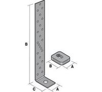 Ancrage pour montant d'ossature SIMPSON - A40xB390xC50 mm - AH39050/2-FR G