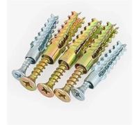 Ancrages auto-perceurs for cloisons sèches 50 ensembles d'ancrage mural en acier robuste avec kit de vis Vis autotaraudeuses d'expansion tube métallique Boulon fixation bouchon forage for(M5x30)