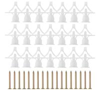Ancrages auto-perceurs for cloisons sèches Vis auto-perceuses for plaques de plâtre Bouchon d'expansion mural Tuyau d'ancrage for Boulons fixation for(White-Aircraft,120PCS(60sets))