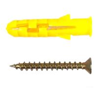 Ancrages muraux d'expansion en plastique avec vis autotaraudeuses 6 mm 8 mm, ensemble de chevilles pour fixation de béton, brique et maçonnerie