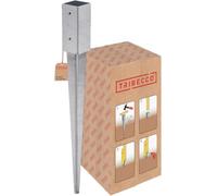 Ancre à enfoncer pour poteau carré en bois avec section de 61 x 61 mm, en acier galvanisé à chaud, longueur de 650 mm