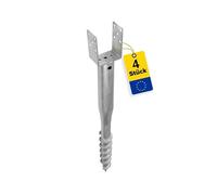 Ancres de sol à visser - Lot de 4 douilles à visser - Ancres de sol - Ancres de sol - U Poteaux de support 100x100 - Pied de support - Douilles à visser - Raccords - Douille à visser au sol - Profil