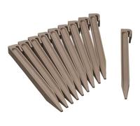 Nature 10x Chevilles d'ancrage de Jardin Taupe Bordure Pelouse Extérieur