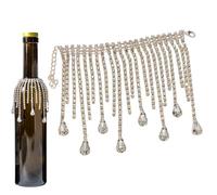 Ancsttu Décorations pour bouteilles de vin - 9,1 cm de long - Couvercle de bouteille de champagne réglable avec frange - Pour la Saint-Valentin, les fêtes, les fêtes d'anniversaire, les événements, la