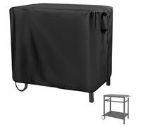 Andacar Housse de table de préparation pour table de chariot de salle à manger mobile Royal-Gourmet à double étagère, 101,6 cm, housse de chariot de barbecue d'extérieur - 101,6 cm (L) x 61 cm (l) x