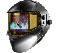 ANDELI Casque soudage Auto 180°Panorama 2 LED 4 Capteurs USB-C True Color | Welding Helmet Auto Darkening, 18,3x8,1cm, 1/30000s, DIN 3/5-9/9-13, 1000mAh+solar, 1/1/1/1, gestuel, MIG/TIG/MAG/MMA