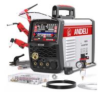ANDELI Poste à souder 6 en 1 230V - MIG Pulse/TIG HF/Plasma/MMA - 160A aluminium - 40A découpe - IGBT - Acier, inox, fil fourré - MCT-416P